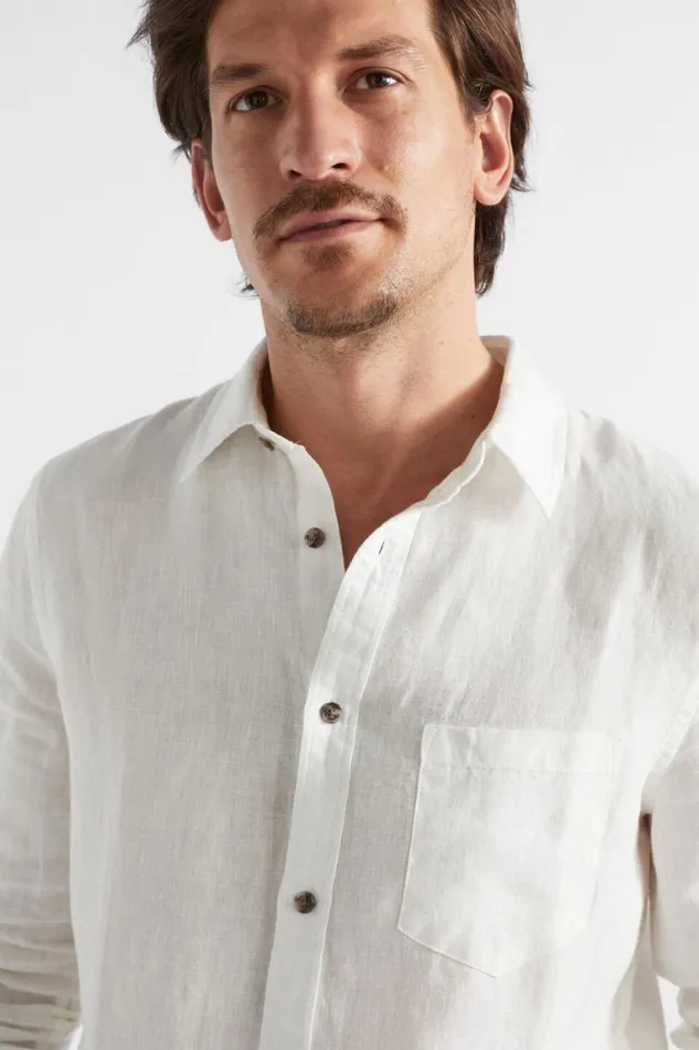 Seed Heritage Shirts Linen Shirt Vintage White 8211 Man