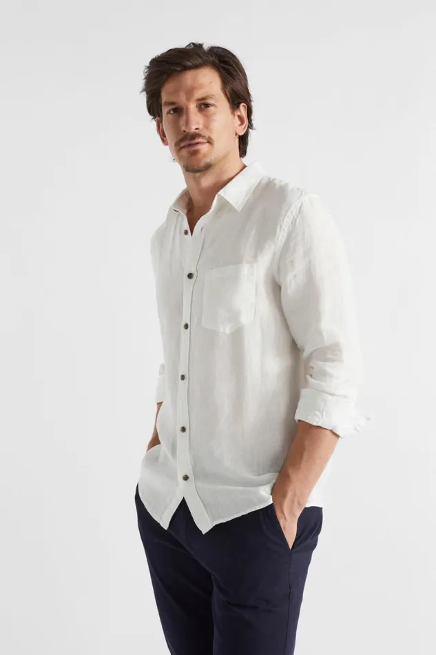 Seed Heritage Shirts Linen Shirt Vintage White 8211 Man