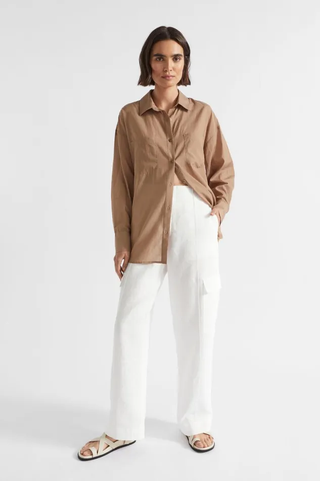 Seed Heritage Shirts Voile Relaxed Shirt Woodland 8211 Woman