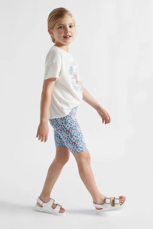 Seed Heritage Shorts Ditsy Bike Short Ocean Blue 8211 Girl
