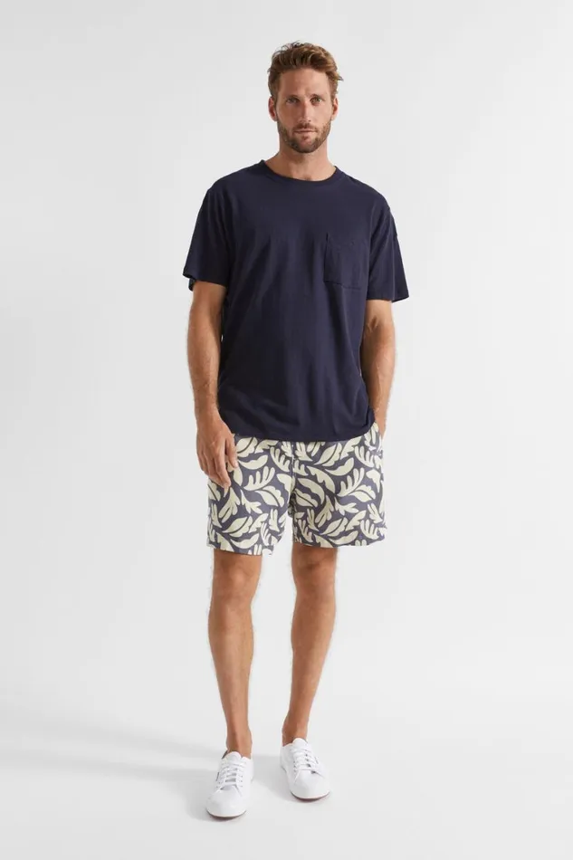 Seed Heritage Shorts Floral Resort Short Steel Blue Floral 8211 Man