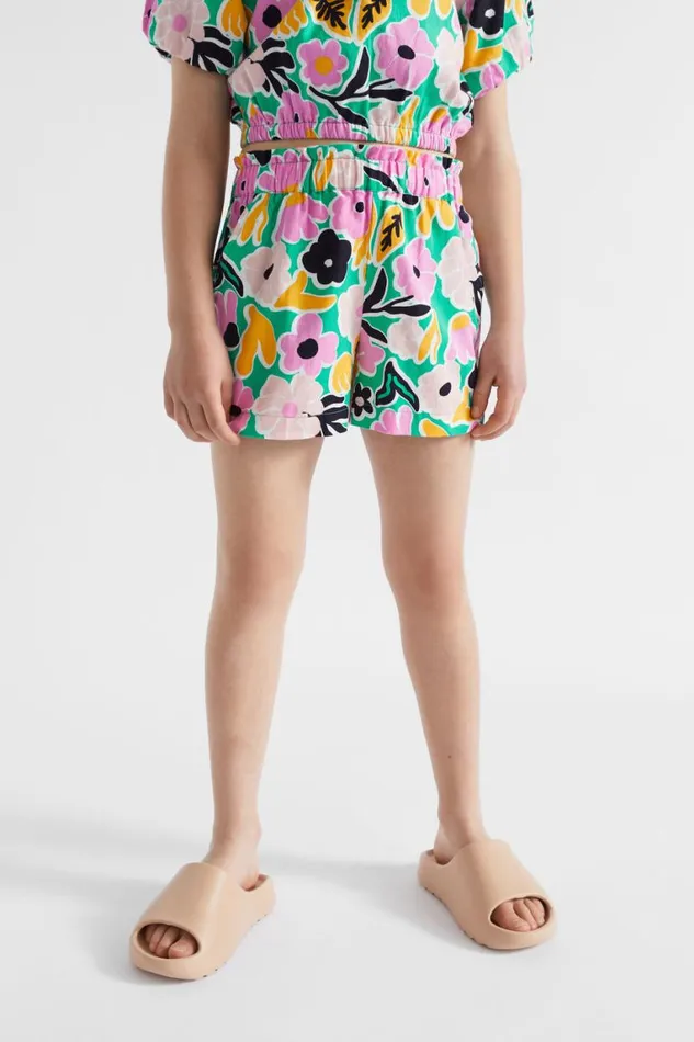 Seed Heritage Shorts Floral Short Jade Green 8211 Girl