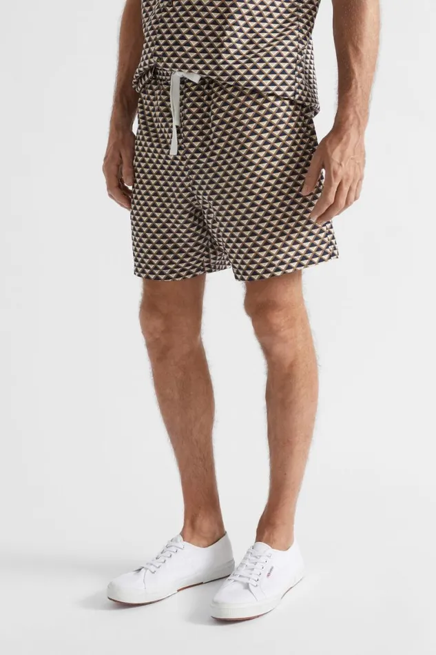 Seed Heritage Shorts Geo Resort Short Mocha Multi Geo 8211 Man