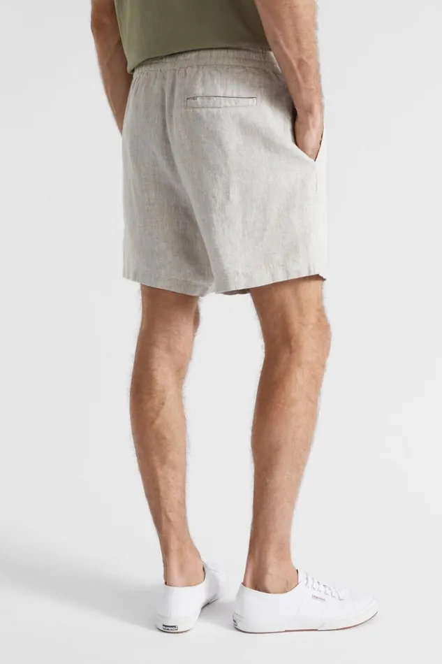 Seed Heritage Shorts Linen Short Ecru Crossdye 8211 Man