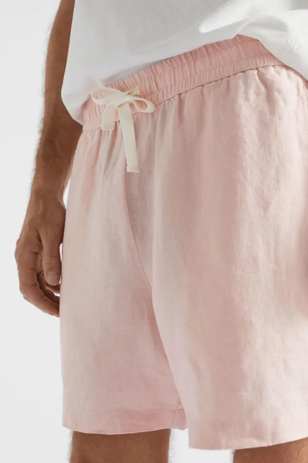 Seed Heritage Shorts Linen Short Shell Pink 8211 Man