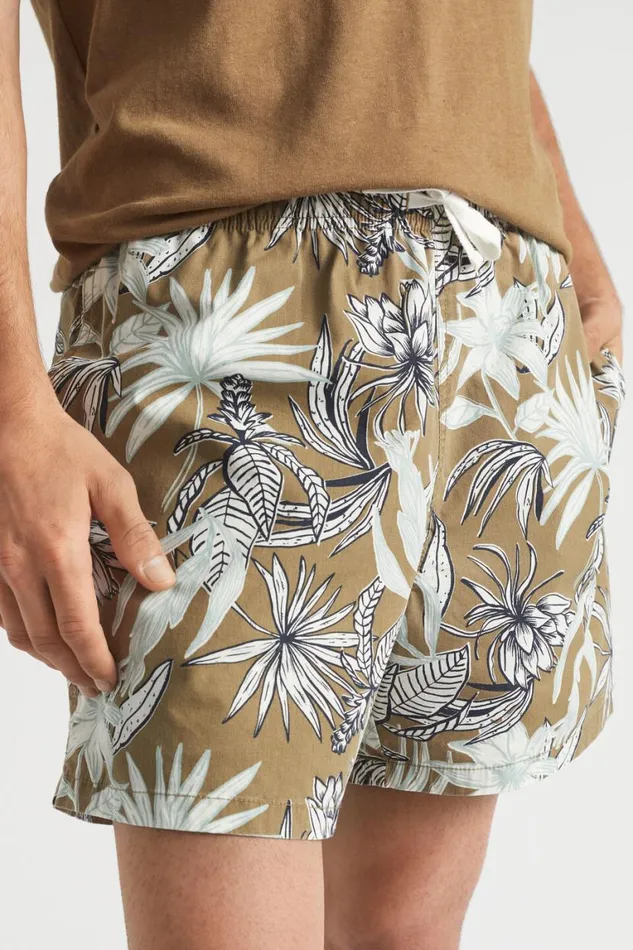 Seed Heritage Shorts Mens Floral Beach Short Tobacco 8211 Man