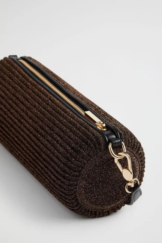 Seed Heritage Shoulder Bags Pleated Shoulder Bag Bronze 8211 Woman