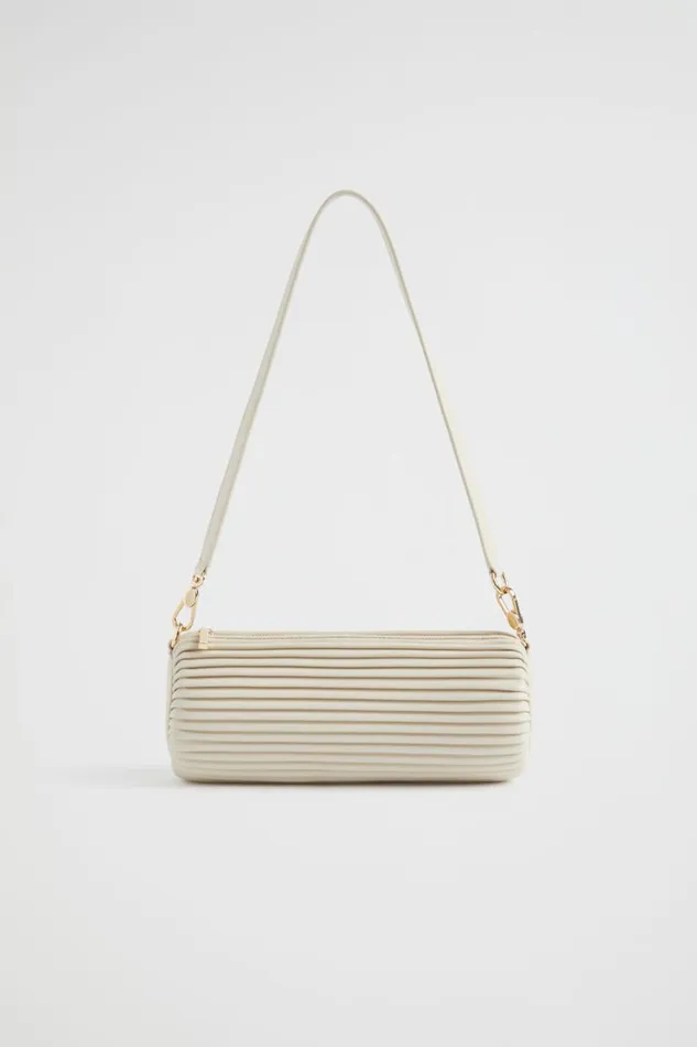 Seed Heritage Shoulder Bags Pleated Shoulder Bag Stone 8211 Woman