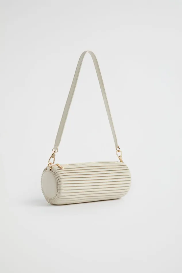Seed Heritage Shoulder Bags Pleated Shoulder Bag Stone 8211 Woman