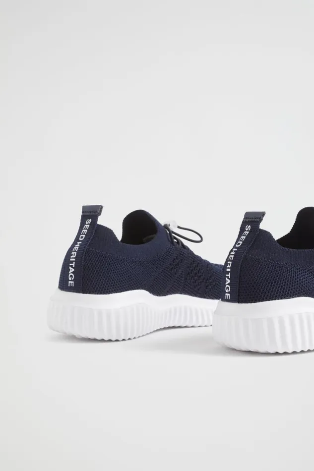 Seed Heritage Sneakers and Trainers Knit Trainer Navy 8211 Boy