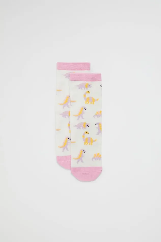 Seed Heritage Socks Dino Sock Vanilla 8211 Girl