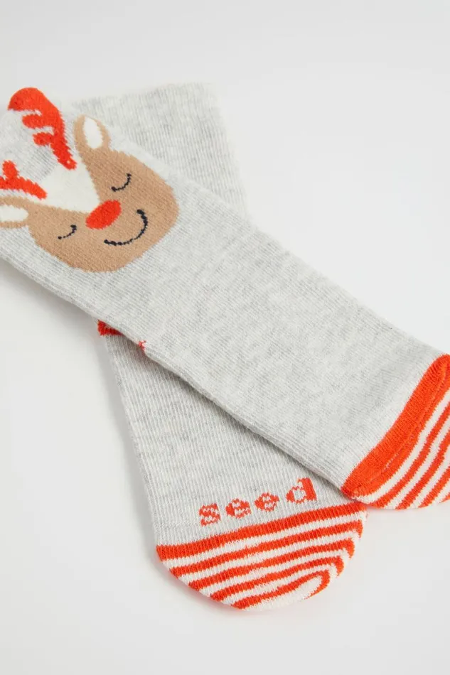 Seed Heritage Socks Reindeer Sock Multi 8211 GirlBoy