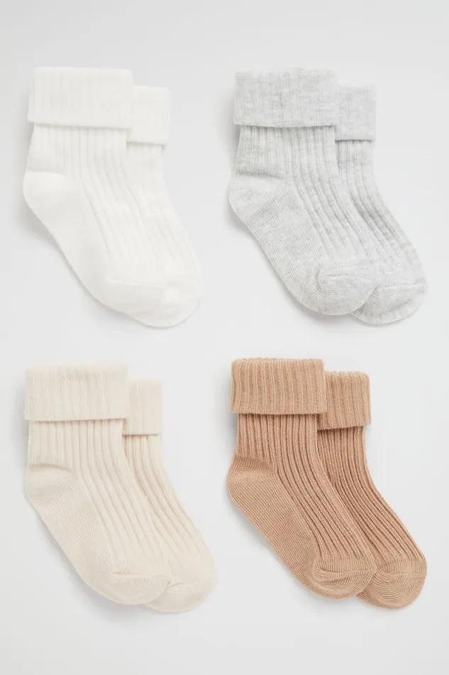 Seed Heritage Socks Rib Sock Multipack Neutral 8211 NewbornBaby