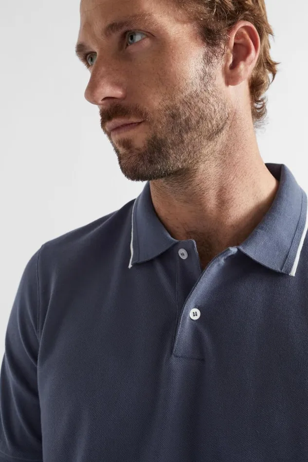 Seed Heritage TShirts and Sweaters Core Polo Steel Blue 8211 Man
