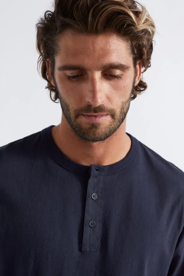 Seed Heritage TShirts and Sweaters Henley Tee Midnight Blue 8211 Man