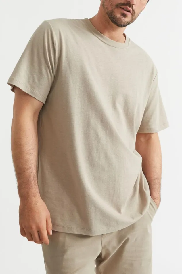 Seed Heritage TShirts and Sweaters Mens Linen Tee Sand Dune 8211 Man