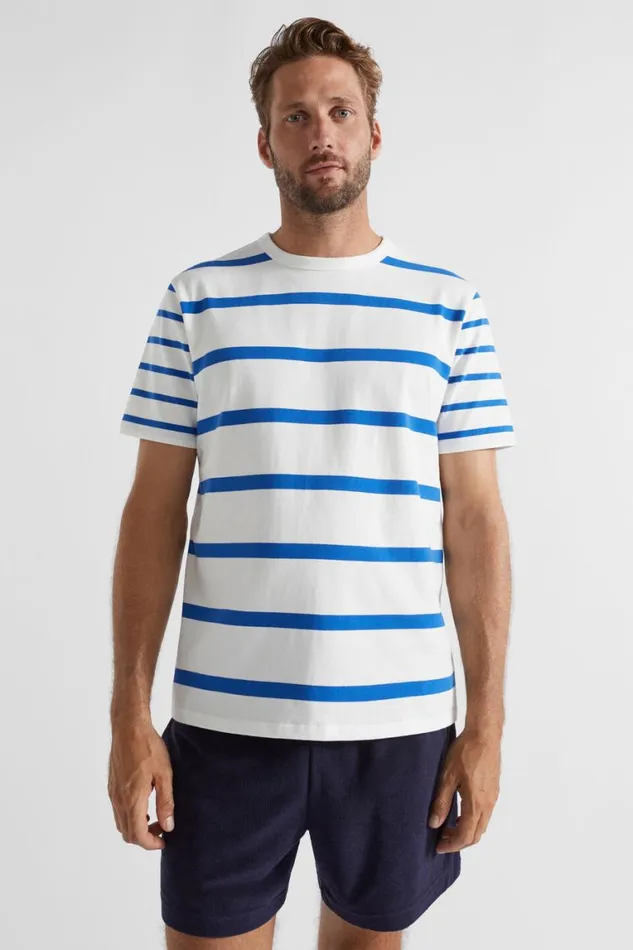 Seed Heritage TShirts and Sweaters Mixed Stripe Tee Deep Ocean Stripe 8211 Man Seed Heritage TShirts and Sweaters Mixed Stripe Tee Deep Ocean Stripe 8211 Man