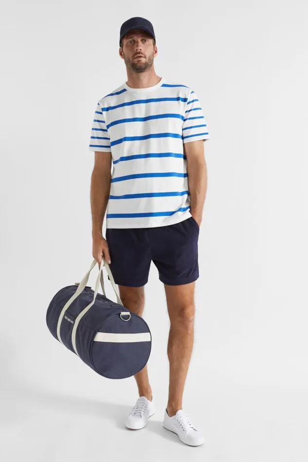 Seed Heritage TShirts and Sweaters Mixed Stripe Tee Deep Ocean Stripe 8211 Man