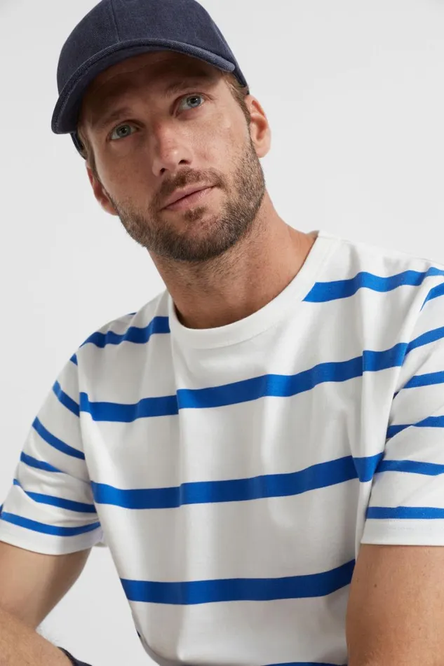 Seed Heritage TShirts and Sweaters Mixed Stripe Tee Deep Ocean Stripe 8211 Man
