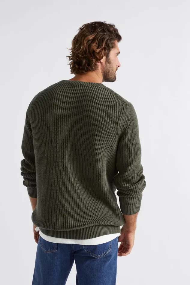 Seed Heritage TShirts and Sweaters Raglan Knit Sweater Dark Khaki 8211 Man