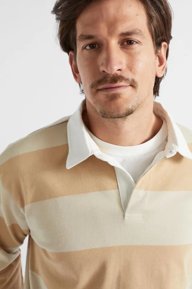 Seed Heritage TShirts and Sweaters Rugby Polo Sand Stripe 8211 Man