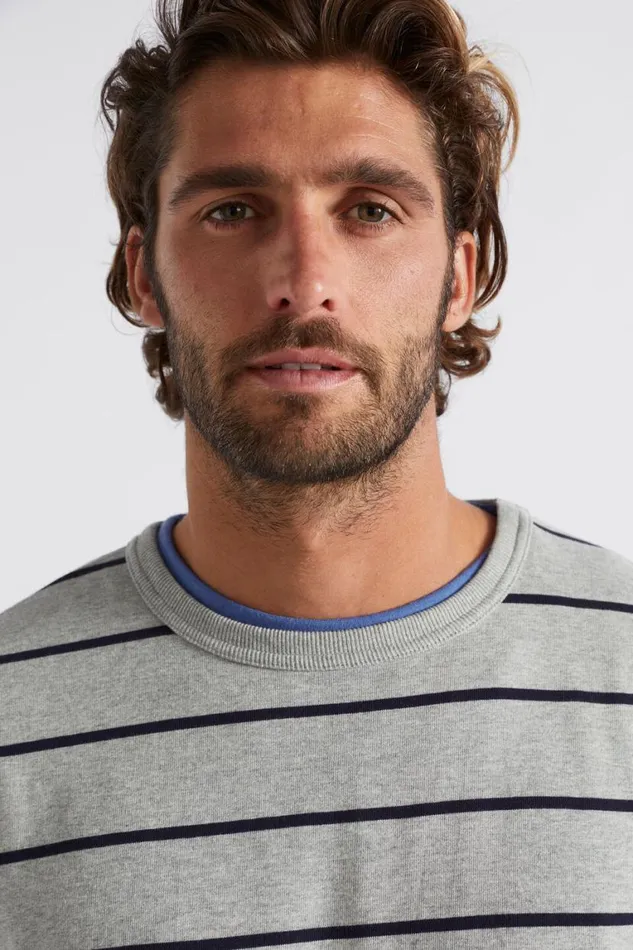 Seed Heritage TShirts and Sweaters Stripe Tee Grey Marle 8211 Man
