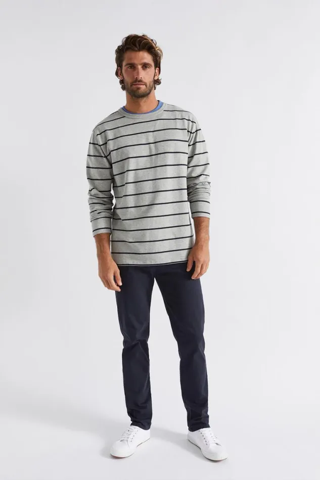 Seed Heritage TShirts and Sweaters Stripe Tee Grey Marle 8211 Man