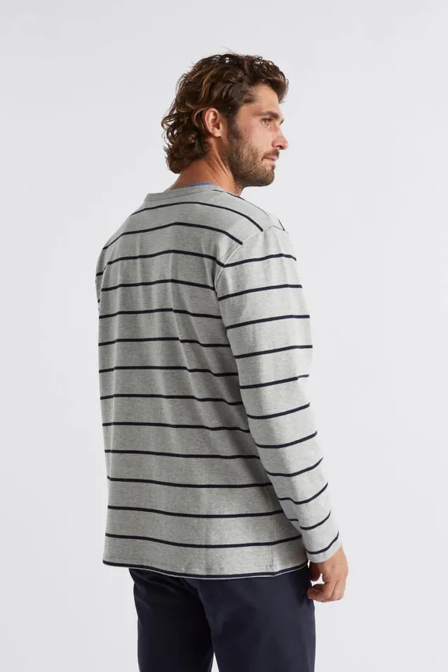 Seed Heritage TShirts and Sweaters Stripe Tee Grey Marle 8211 Man