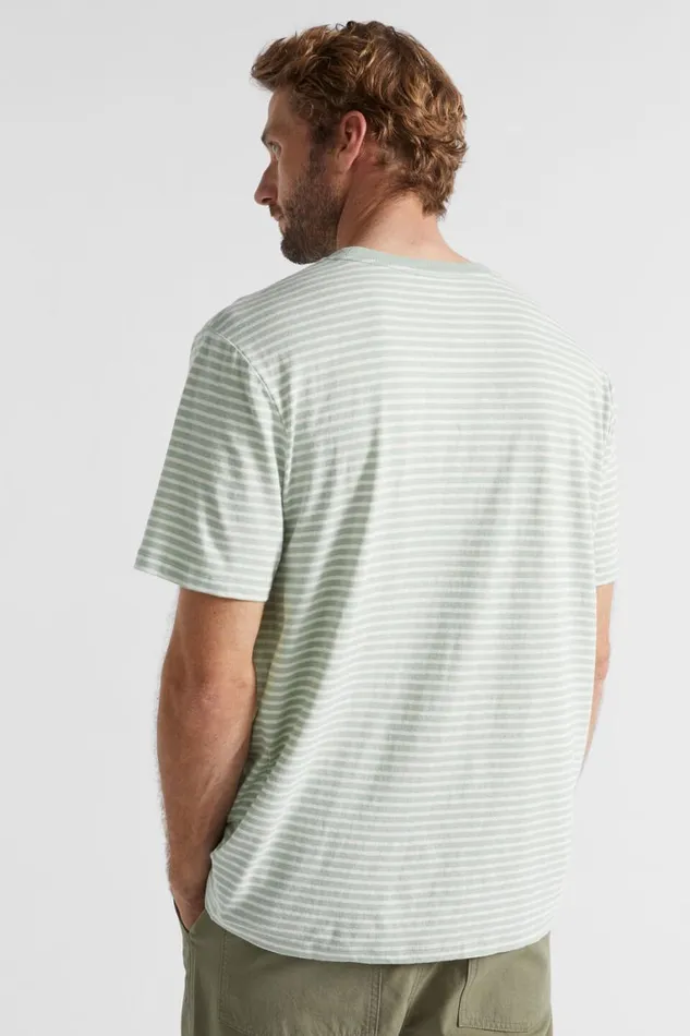Seed Heritage TShirts and Sweaters Summer Pocket Tee Dusty Mint Stripe 8211 Man