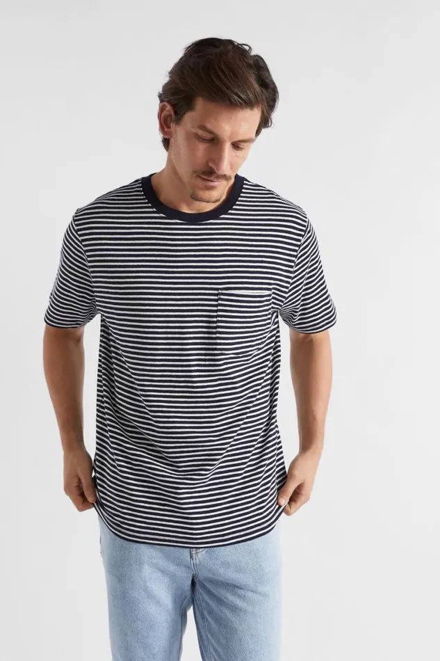 Seed Heritage TShirts and Sweaters Summer Pocket Tee Midnight Stripe 8211 Man