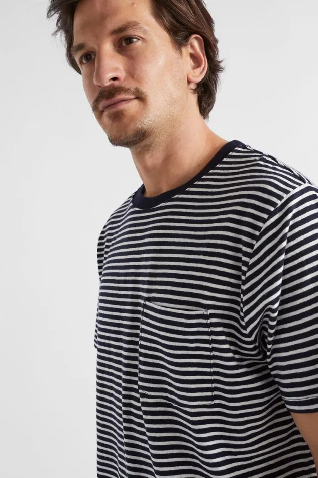 Seed Heritage TShirts and Sweaters Summer Pocket Tee Midnight Stripe 8211 Man