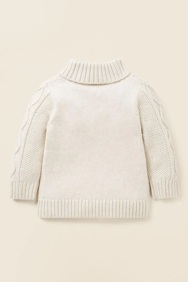 Seed Heritage TShirts and Tops Cable Shawl Knit Frost Marle 8211 Baby