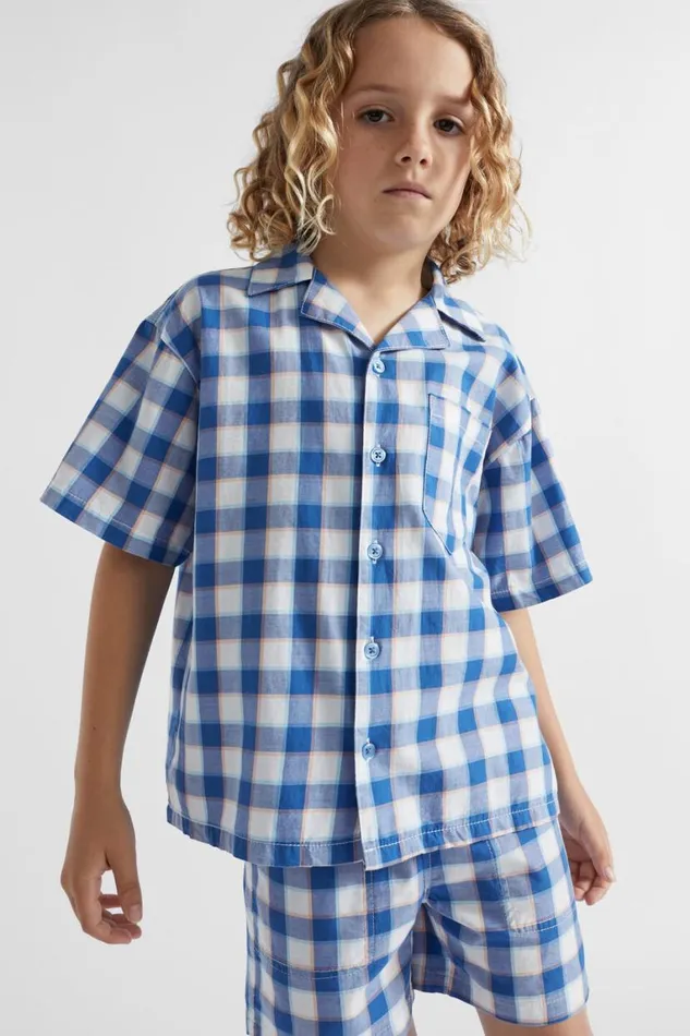 Seed Heritage TShirts and Tops Check Camp Shirt Marine 8211 Boy