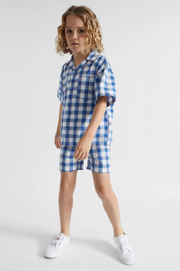 Seed Heritage TShirts and Tops Check Camp Shirt Marine 8211 Boy