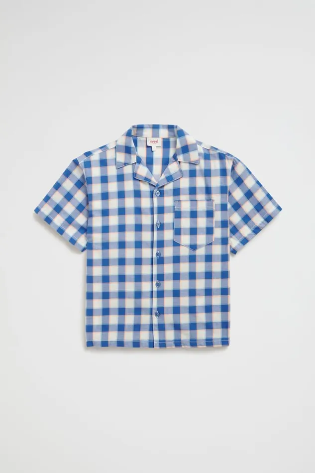 Seed Heritage TShirts and Tops Check Camp Shirt Marine 8211 Boy