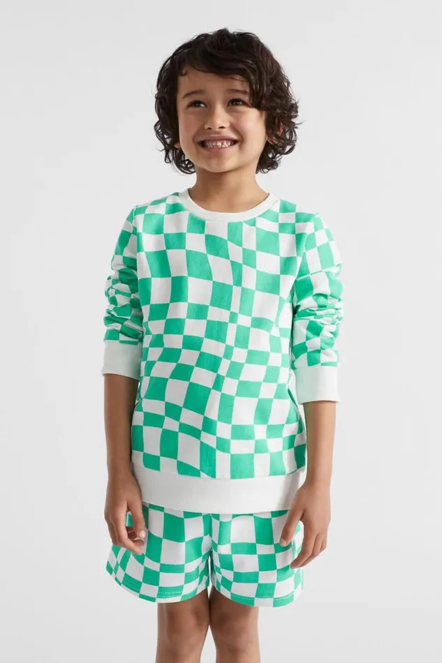 Seed Heritage TShirts and Tops Checkerboard Sweat Jade Green 8211 Boy