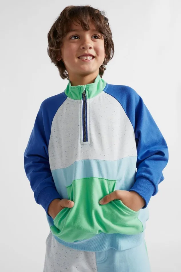 Seed Heritage TShirts and Tops Colourblock Zip Sweat Multi 8211 Boy