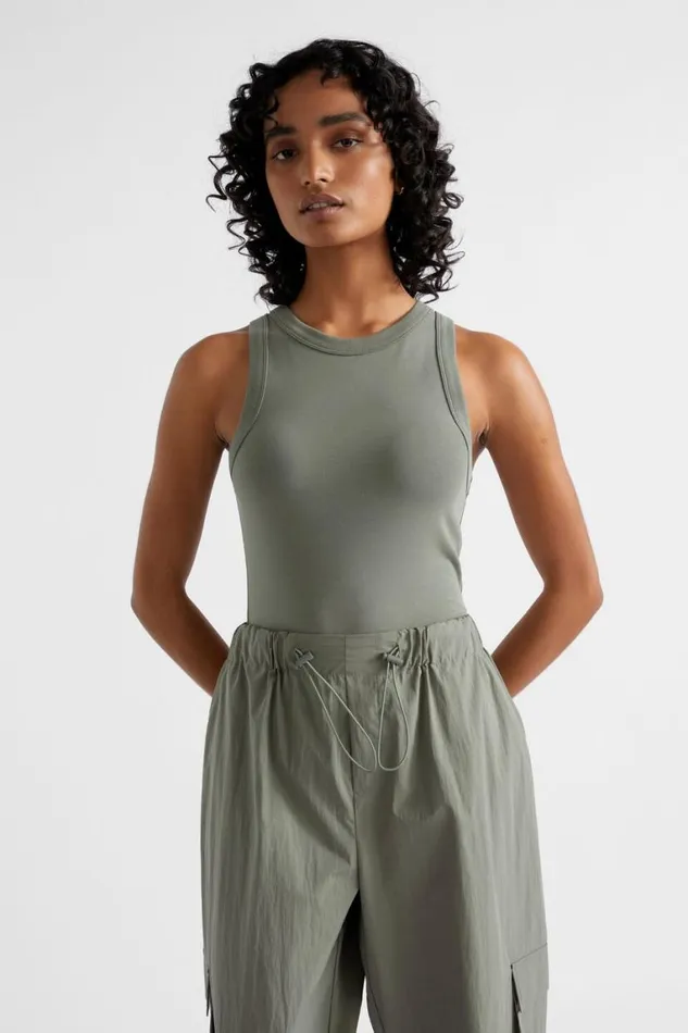Seed Heritage TShirts and Tops Core Fitted Tank Smokey Olive 8211 Woman