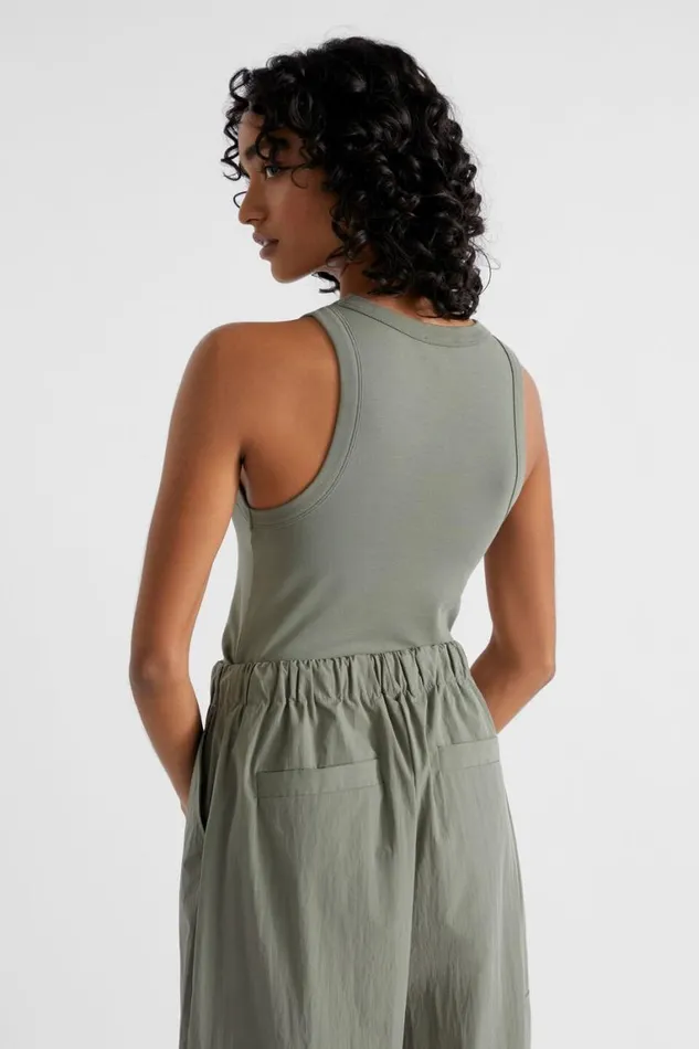 Seed Heritage TShirts and Tops Core Fitted Tank Smokey Olive 8211 Woman