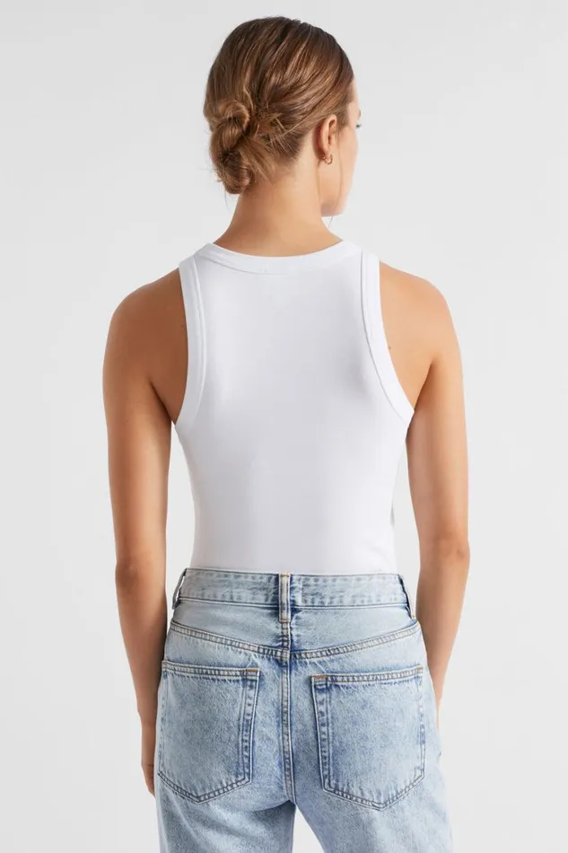 Seed Heritage TShirts and Tops Core Fitted Tank Whisper White 8211 Woman
