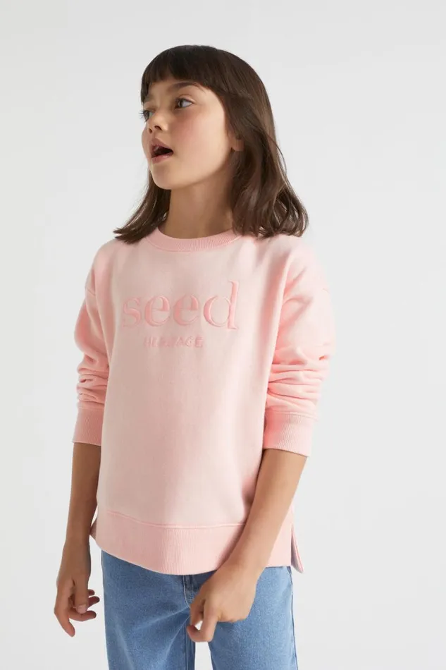 Seed Heritage TShirts and Tops Core Logo Sweat Dusty Rose 8211 GirlBoy