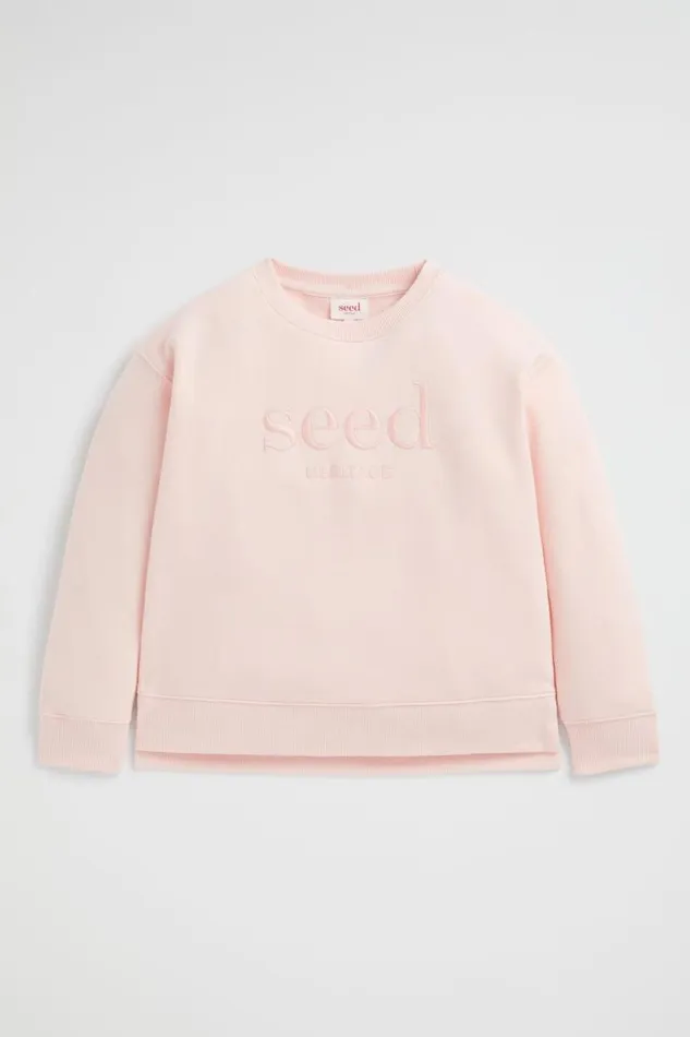 Seed Heritage TShirts and Tops Core Logo Sweat Dusty Rose 8211 GirlBoy