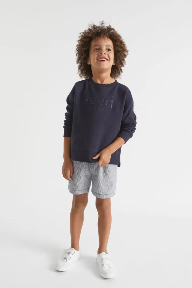 Seed Heritage TShirts and Tops Core Logo Sweat Midnight Blue 8211 Boy