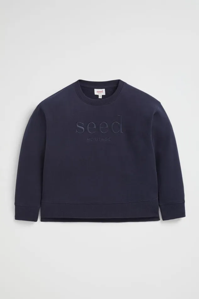 Seed Heritage TShirts and Tops Core Logo Sweat Midnight Blue 8211 Boy
