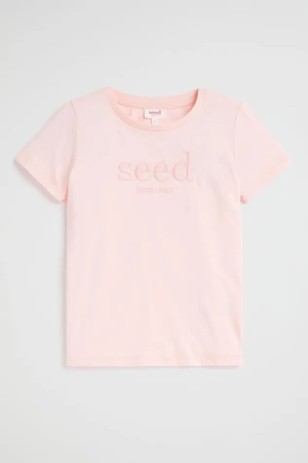 Seed Heritage TShirts and Tops Core Logo Tee Dusty Rose 8211 GirlBoy
