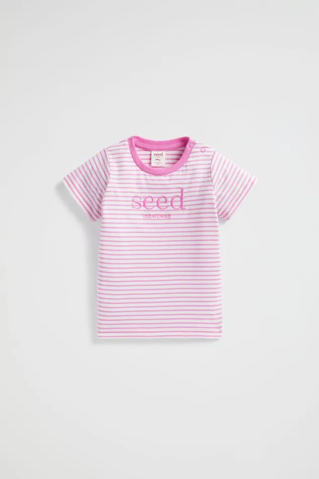 Seed Heritage TShirts and Tops Core Logo Tee Lily Stripe 8211 Baby