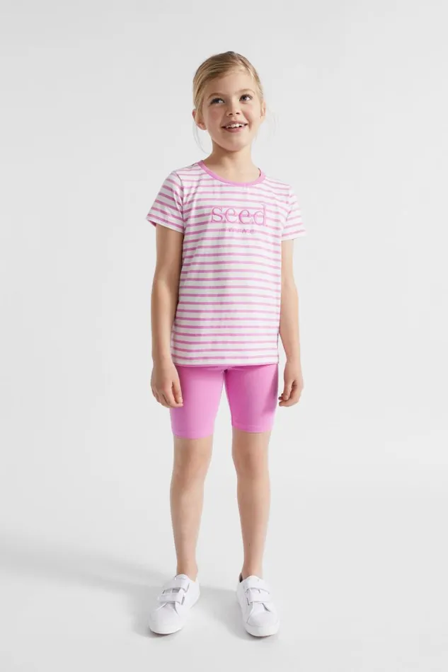 Seed Heritage TShirts and Tops Core Logo Tee Lily Stripe 8211 GirlBoy