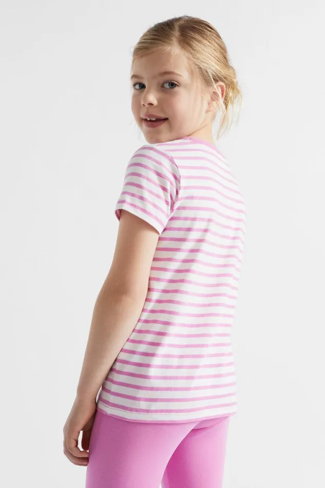 Seed Heritage TShirts and Tops Core Logo Tee Lily Stripe 8211 GirlBoy