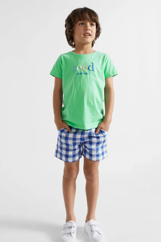 Seed Heritage TShirts and Tops Core Logo Tee Pine Lime Multi 8211 Boy