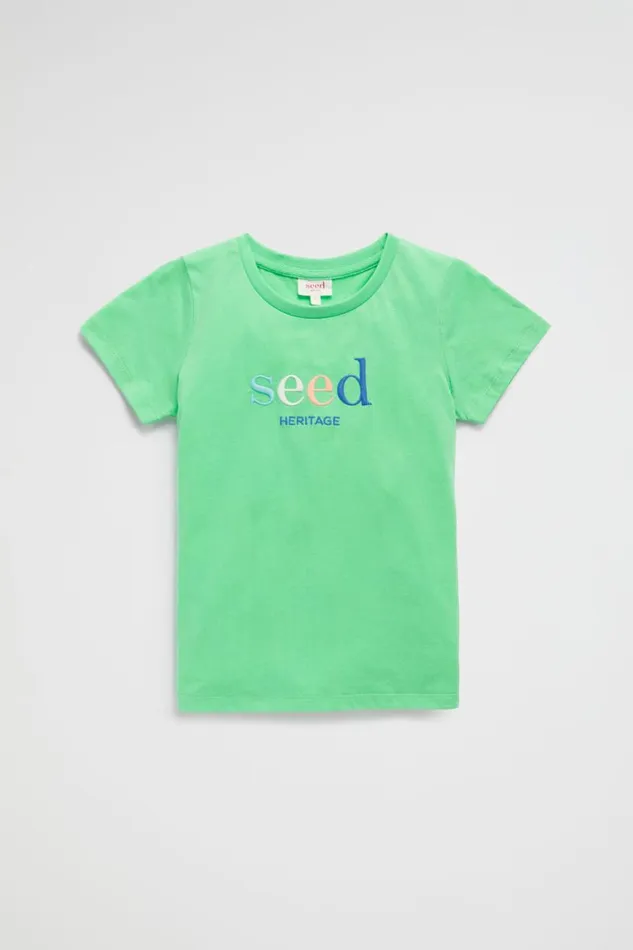 Seed Heritage TShirts and Tops Core Logo Tee Pine Lime Multi 8211 Boy